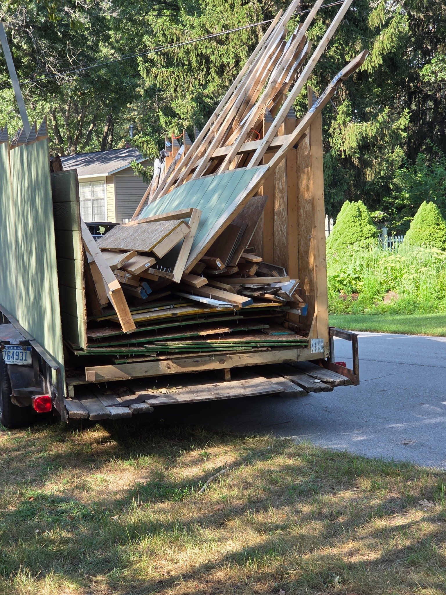 Construction debris hauling